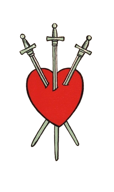 picture of a heart and swords through it as a divider